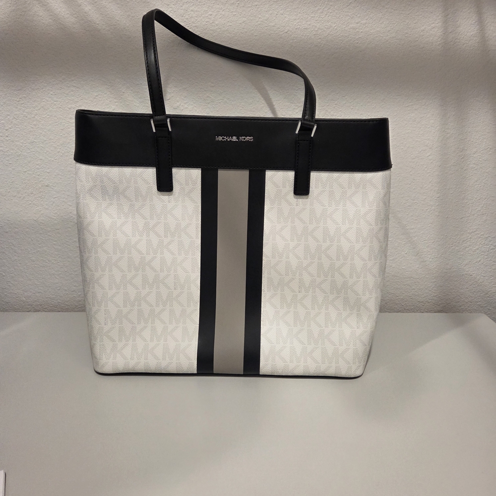 Michael Kors Morgan Black Multi Large Tote Bag NWT